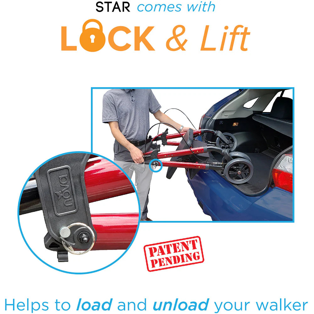 Nova Medical - Star 8 Standard Rollator Walker 4288