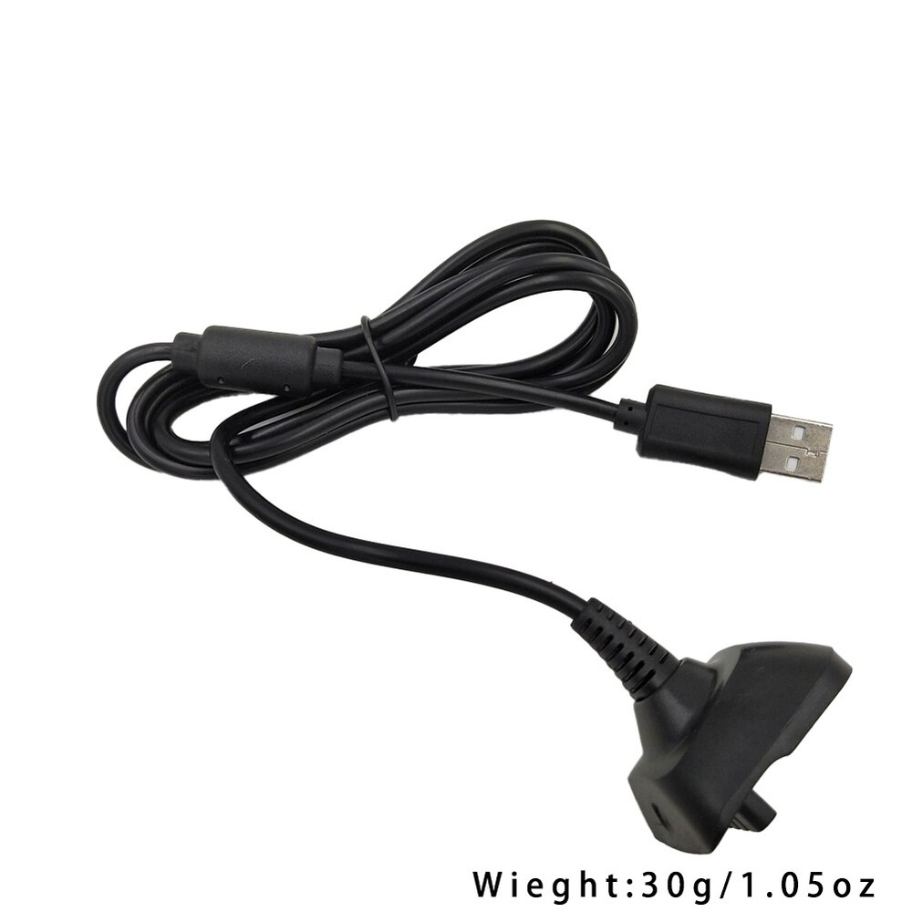 Xbox 360 Black Wireless Controller USB Charging Cable Replacement 2-4 Pcs