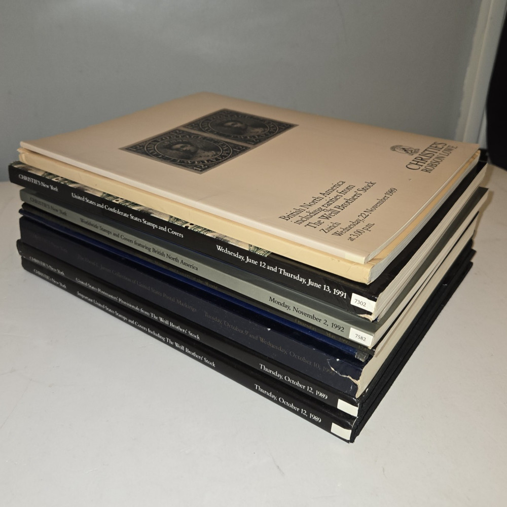 Christie;s Robson Lowe Stamp Catalog Lot (10) 1987-92 US, World Postal Philately