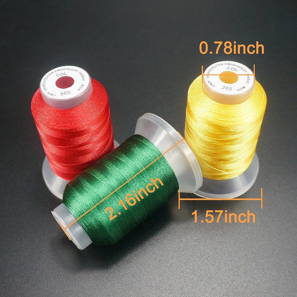 New brothread 40 Brother Colors Polyester Embroidery Machine Thread Kit 500M