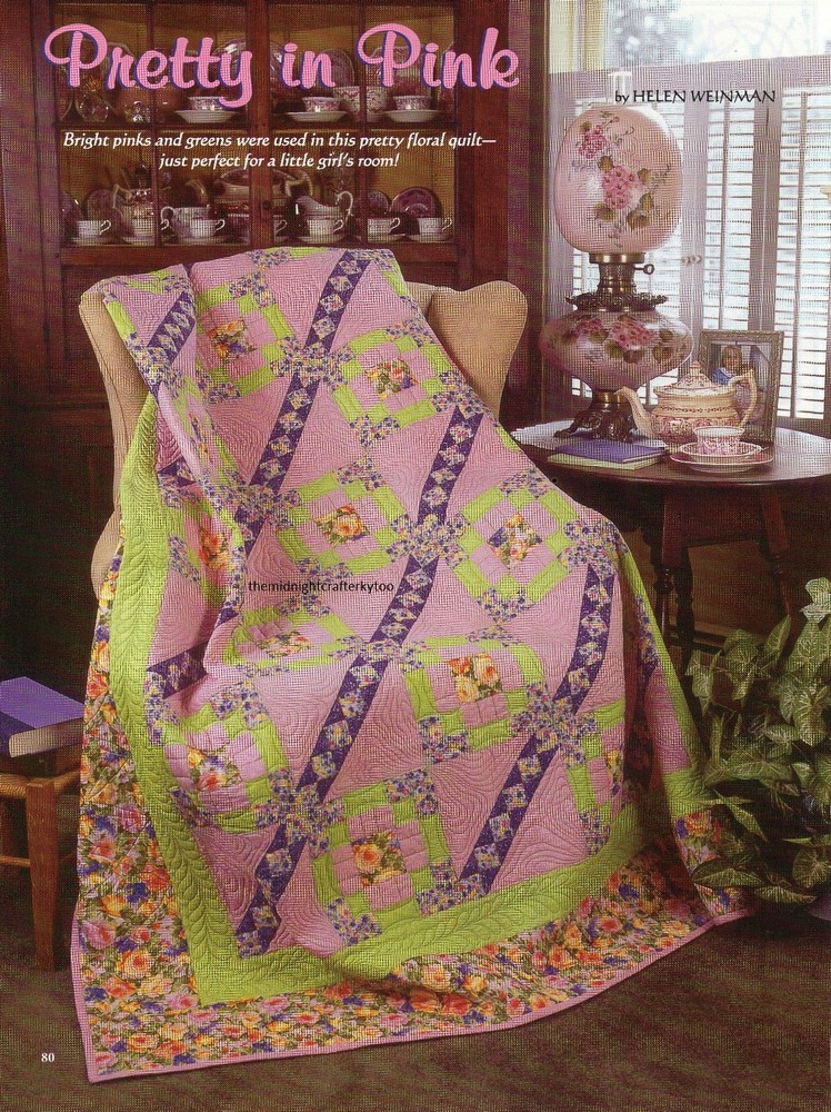 Pretty In Pink Quilt Pattern Pieced HW