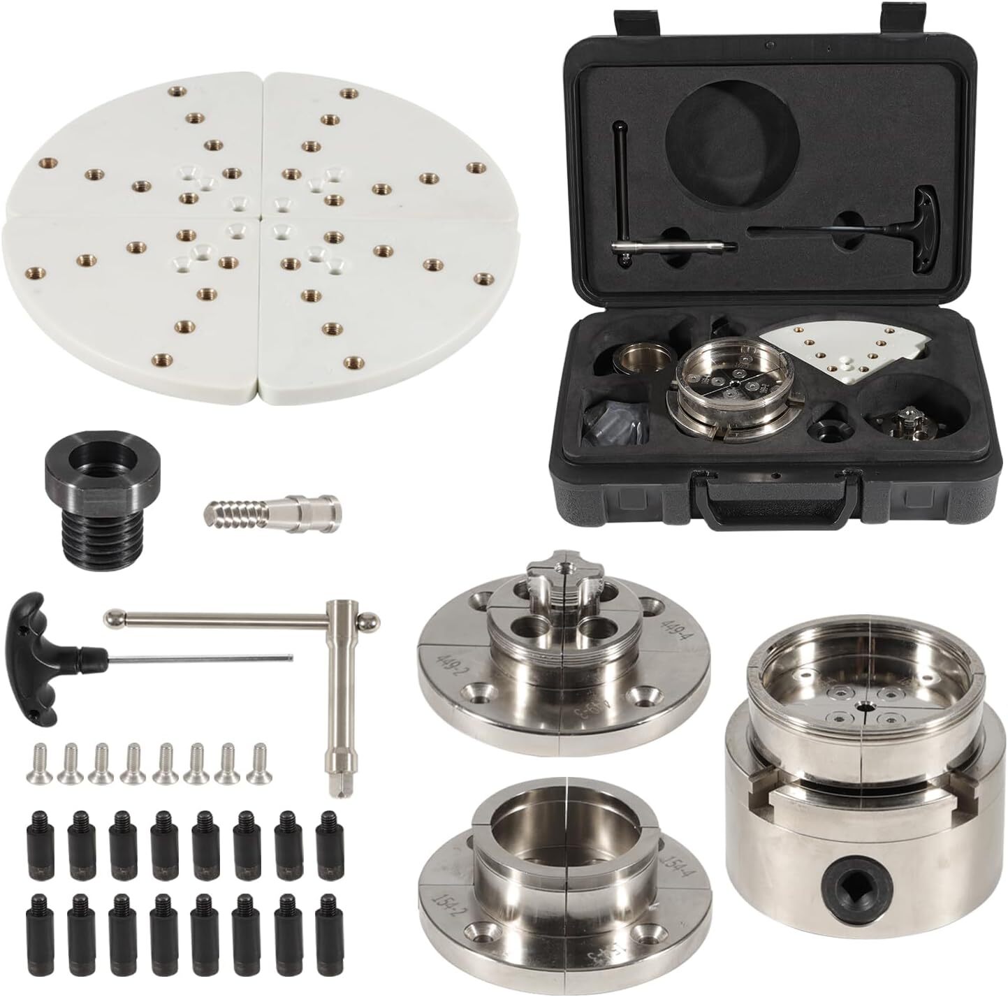 4-Inch Self-Centering Wood Lathe Chuck for Nova 4-Jaw Wood Turning Chuck Set