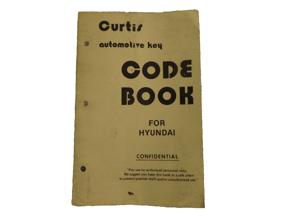 CURTIS HYUNDAI AUTO CODE BOOK USED GOOD SHAPE