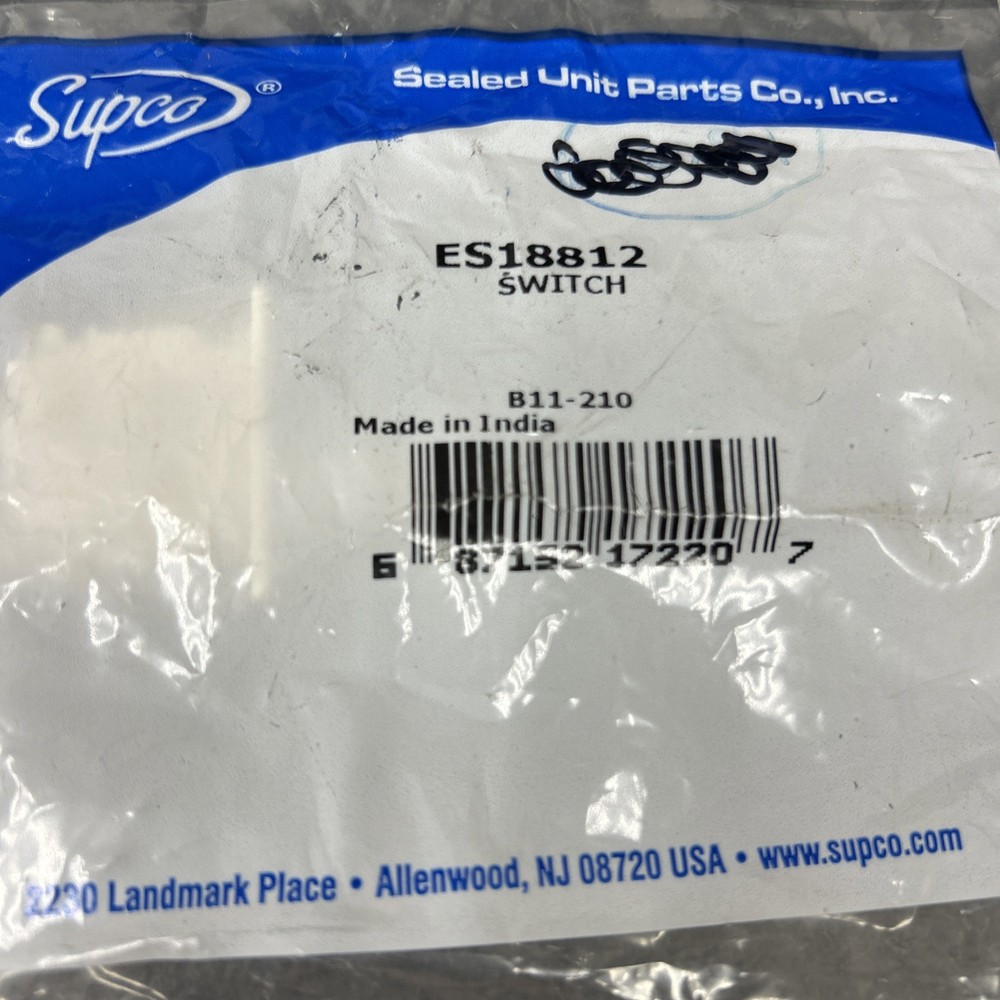 Supco ES18812 Refrigerator Switch (G1G)