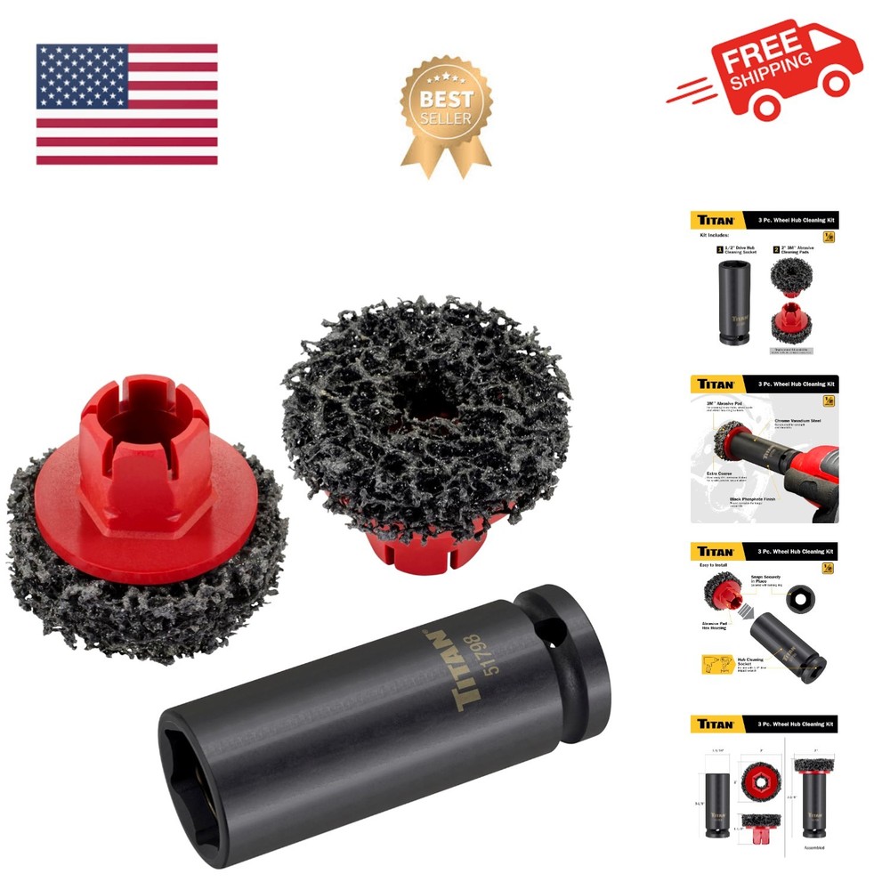 Kit, Includes 1/2-Inch Drive Impact Socket & Brake Disc Cleaning Pads