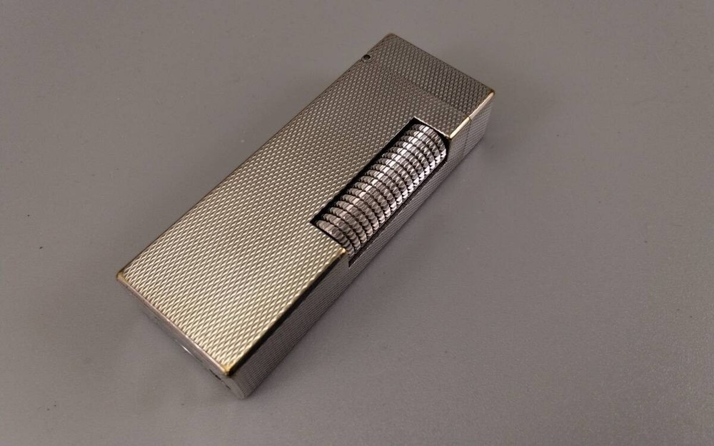 Dunhill Rollagas Transitional Silver Barley Lighter Working Condition