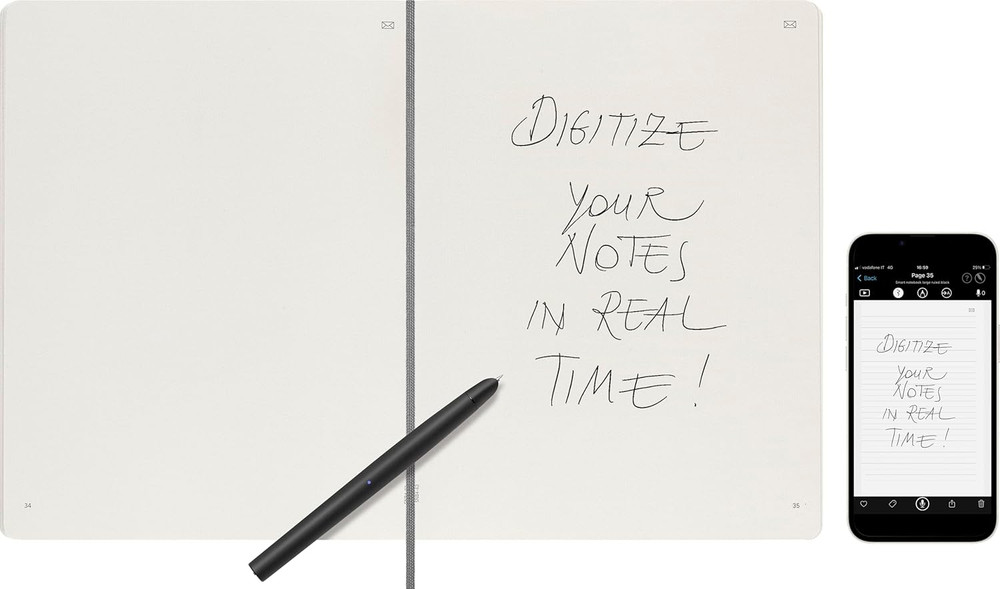 Smart Notebook, Extra Large, Plain, Black, Soft Cover (7.5 X 10)