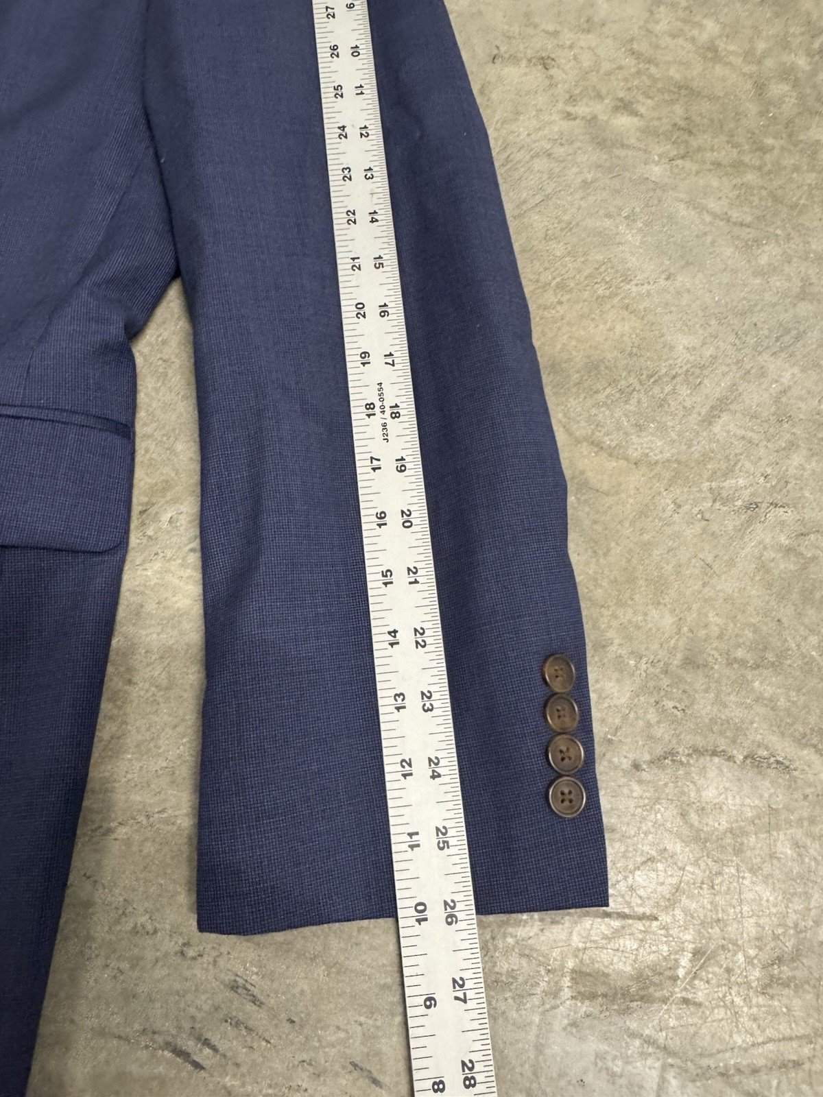 Brooks Brothers Blazer Jacket Mens 44L Blue Hopsack Tollegno Italy Wool Madison