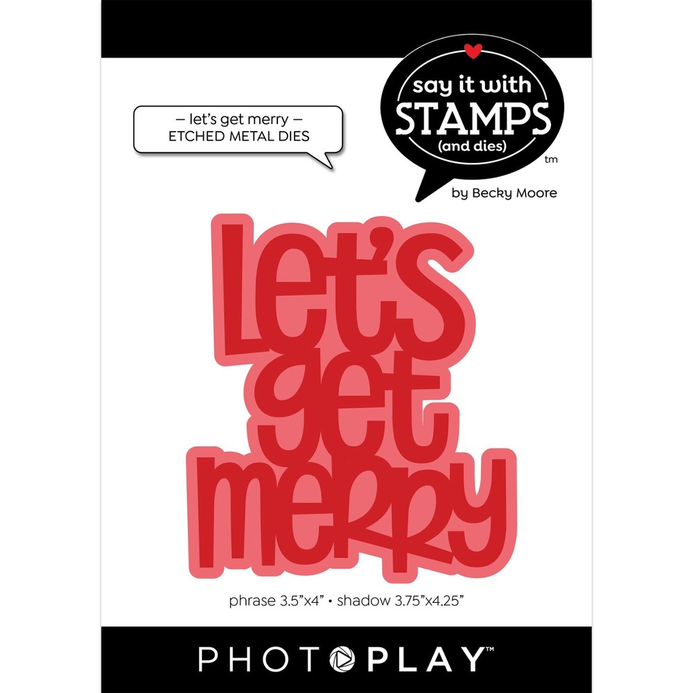 PP Large Metal Phrase & Shadow Die Let's Get Merry