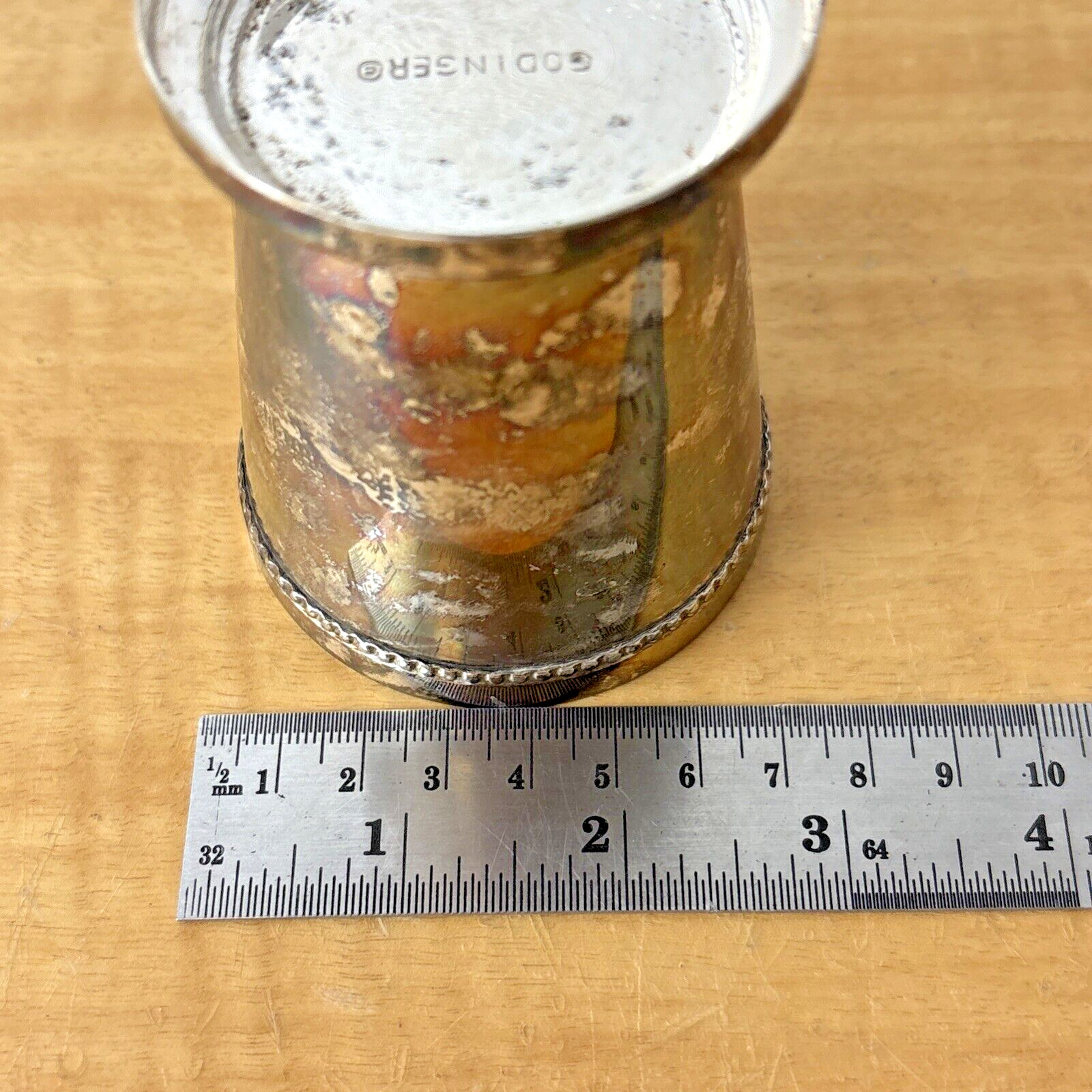 GODINGER Silver-Plated Mint Julep Cup Double Braid