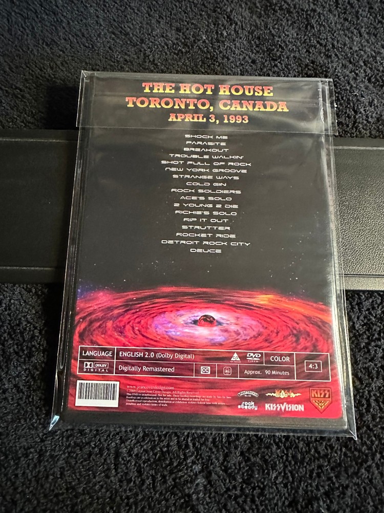 Ace Frehley - Live in Toronto 1993 DVD Kiss Comet