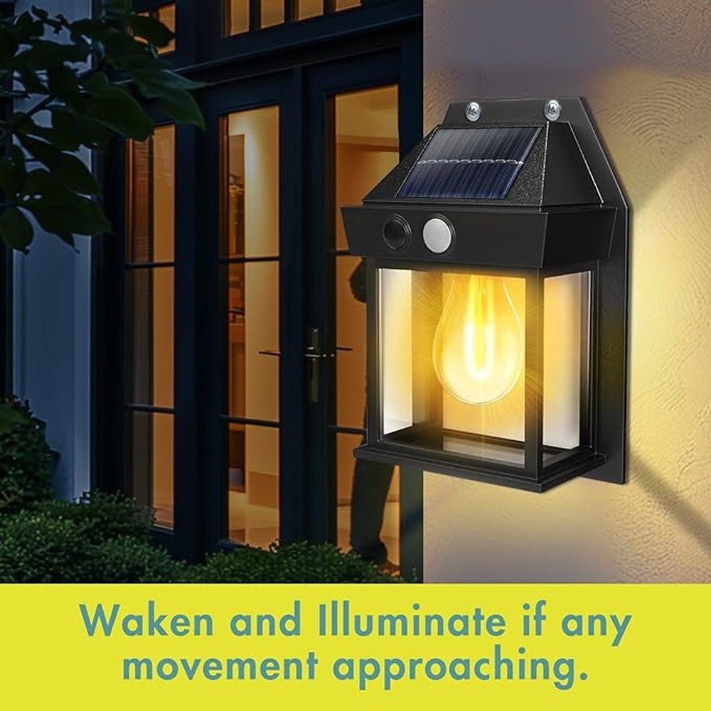 2 Pack LED Motion Sensor Solar Villa Lights Outdoor IP65 Waterproof Security