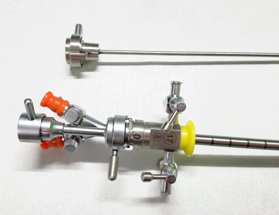 Laparoscopic Cystoscopy Sheath 17FR With Double Channel Bridge SS Instruments