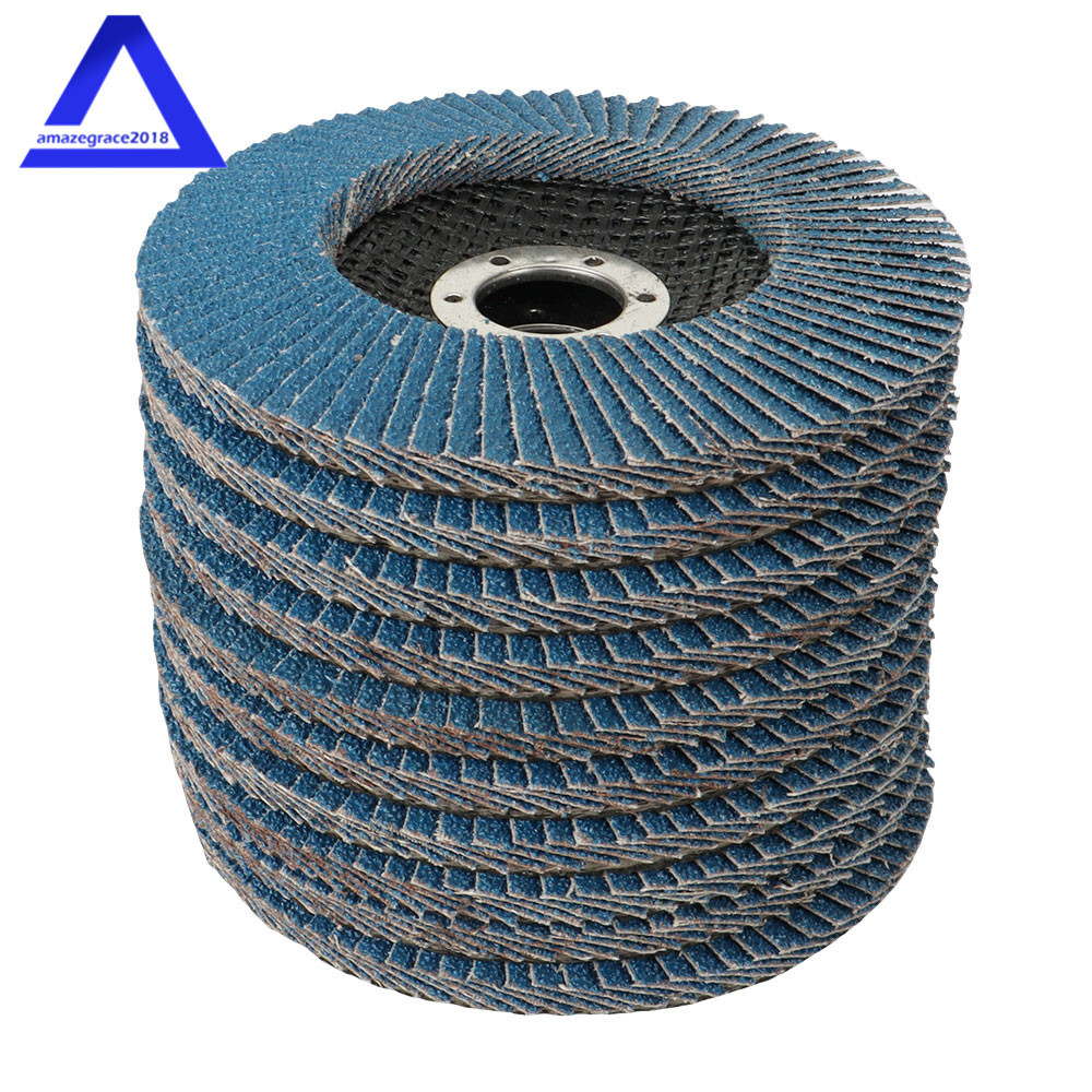 10×Premium Zirconia Flap Disc / Wheel Angle Grinder Sanding Disk 5" 125mm 40Grit