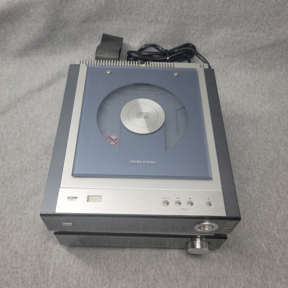 Philips MCM 704D Micro Audio System USB Cd Player Amplifier READ Disc.