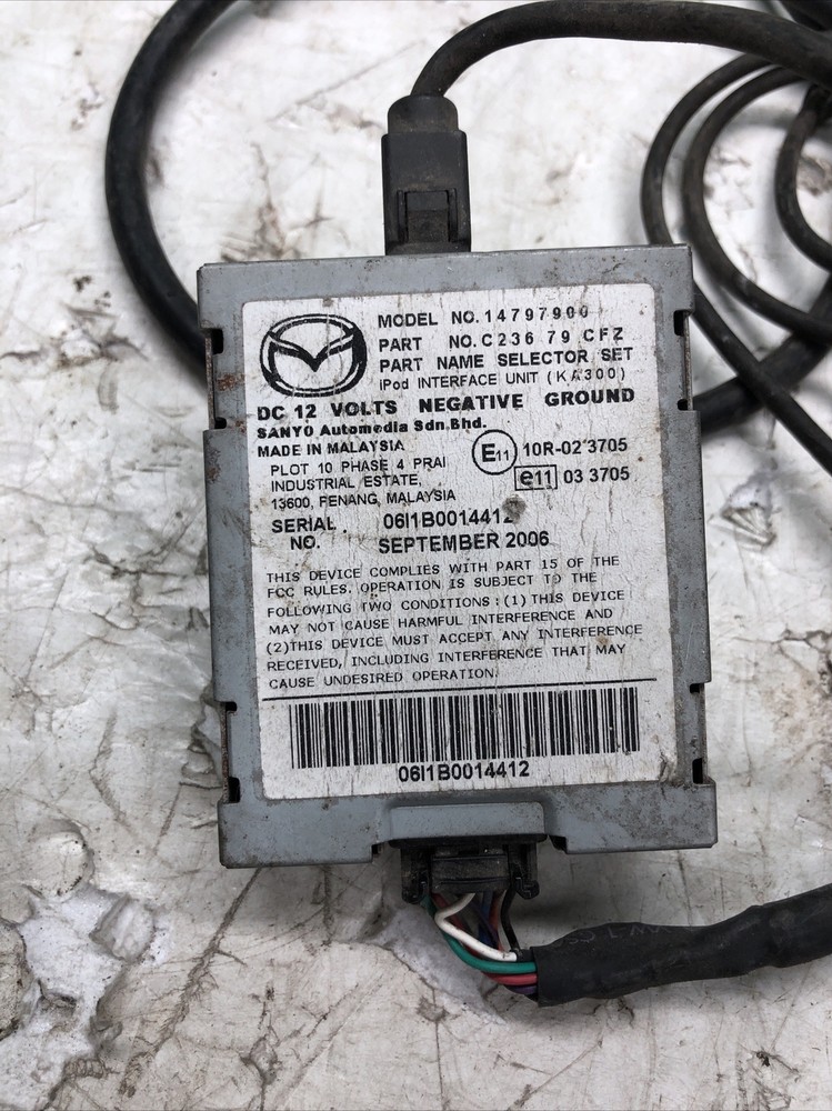 2009-2010 Mazda 6 IPod Interface Adapter Unit Control Module OEM