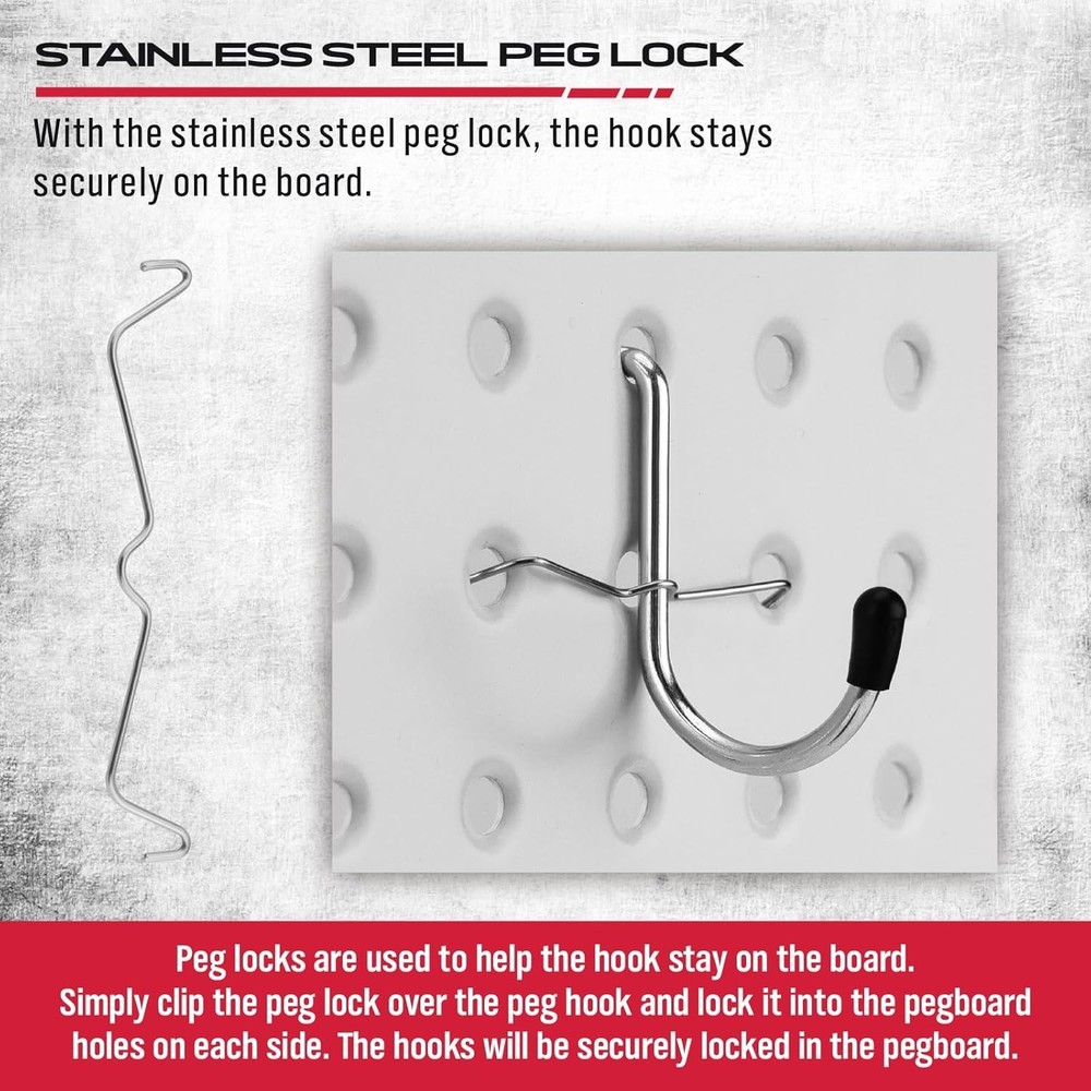 Efficient 121-Piece Pegboard Kit - Rust-Resistant Hooks & Boxes for Any Space