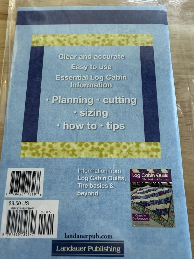 Log Cabin Quilt Block Basics Step-by-Step Small Carry-Along Technique Guide Book