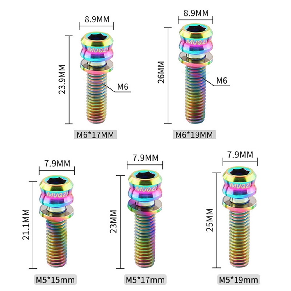 Titanium Alloy Button Head Hex Bicycle Disc Brake Caliper Hydraulic Fixed Bolt