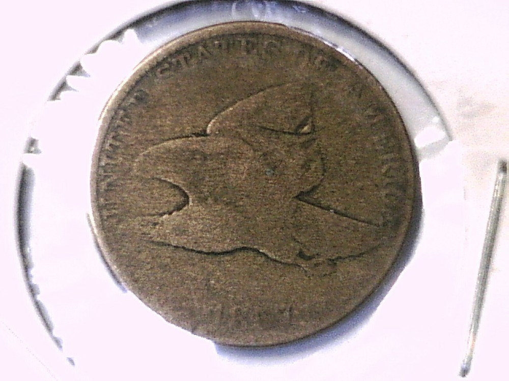 1857 Flying Eagle Cent Genuine Raw Ungraded 01029