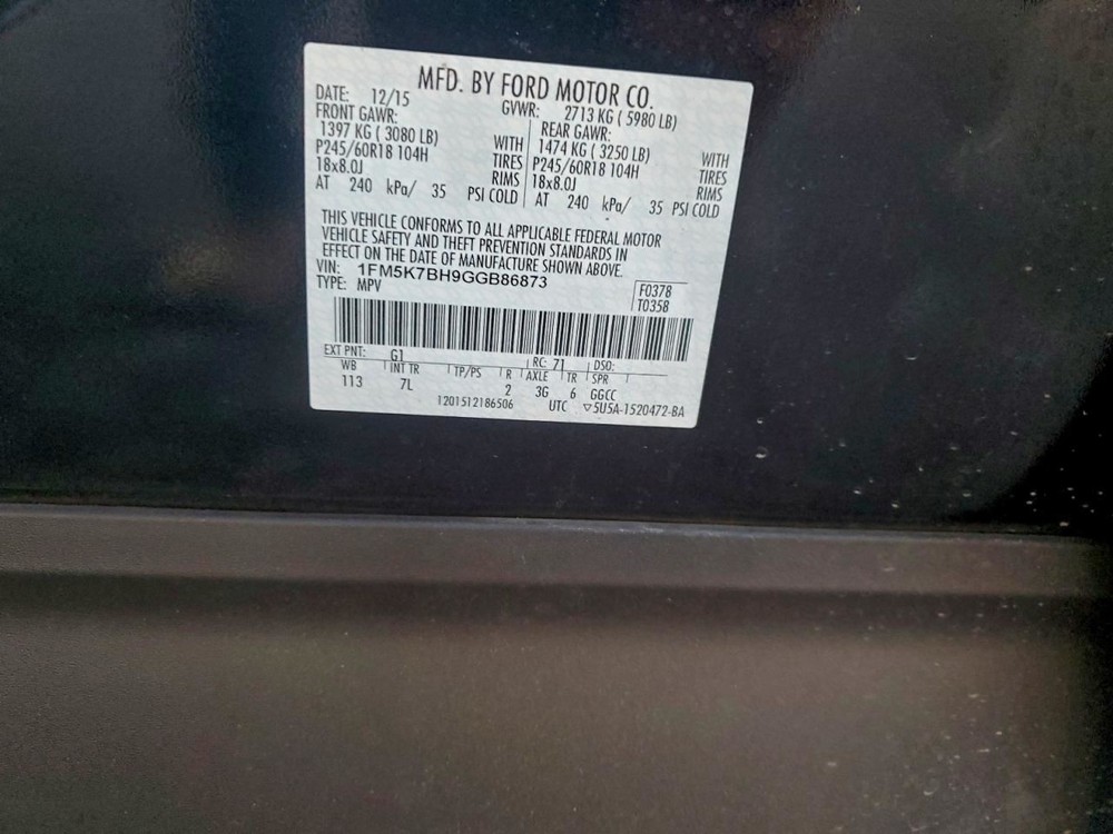 CONTROL PANEL OEM 16-17 FORD EXPLORER 1YR WRNTY