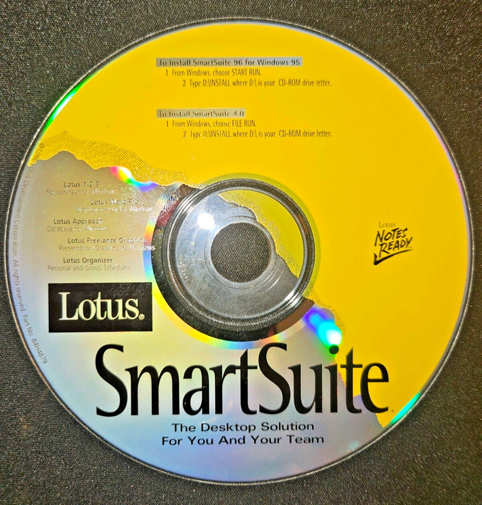 Lotus Smartsuite 4.0 CD For Windows 95