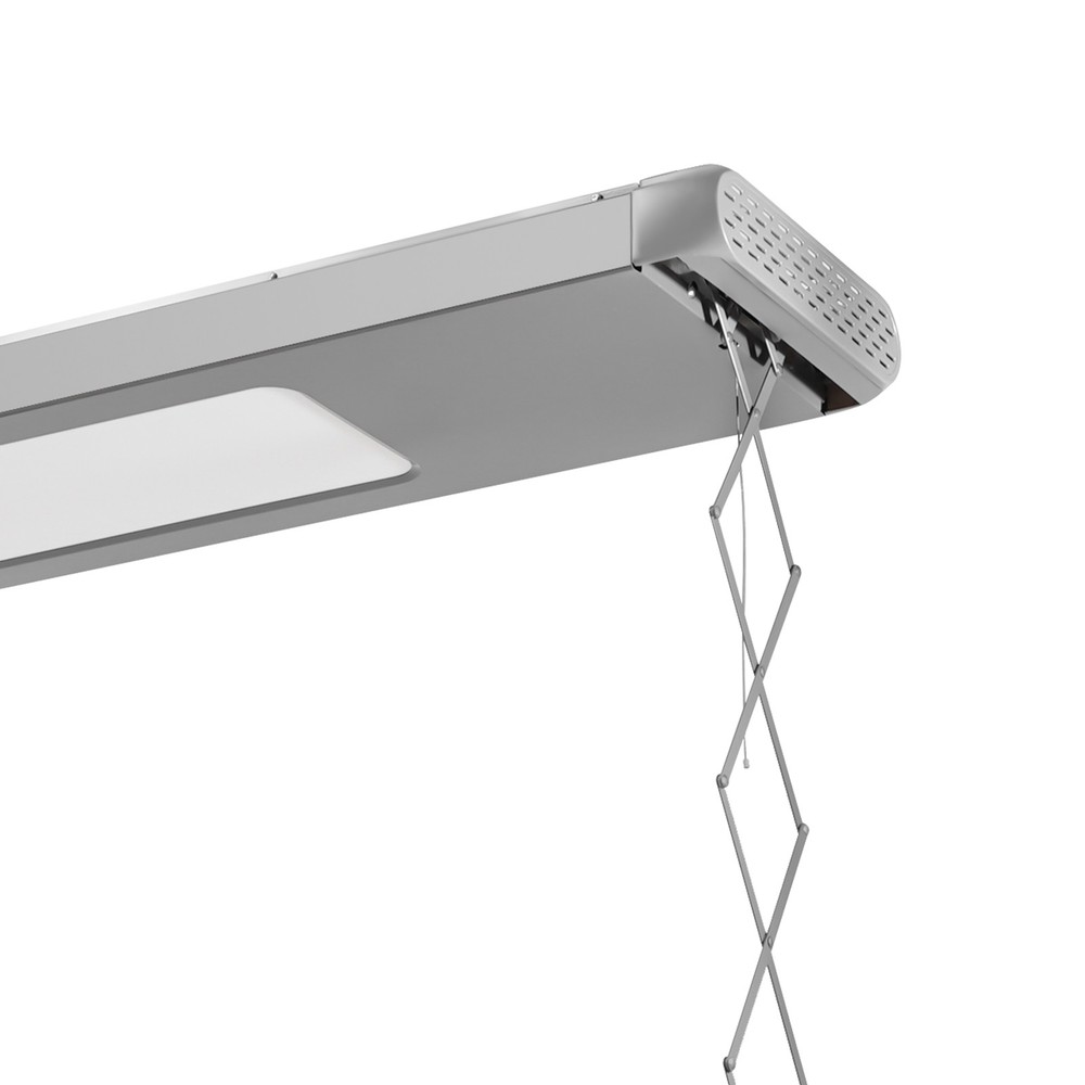 Ceiling-mounted Clothesline, Resealable Vertical Drying Rack W/ Led Light 8 Rods