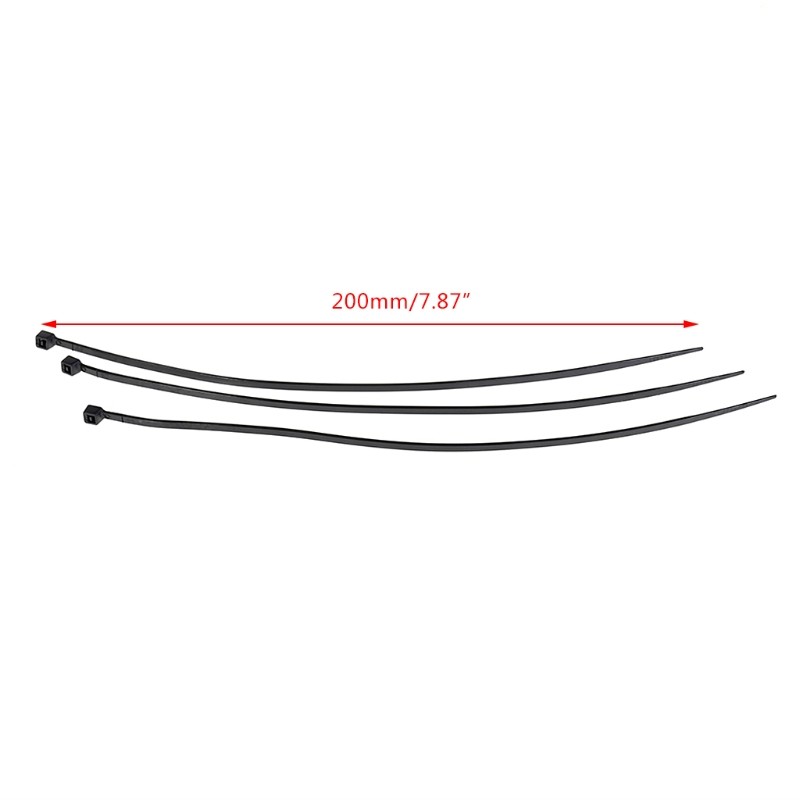 100pcs Cable Ties Nylon Auto Lock 3x200mm Zip Wire Strap Multifunctional