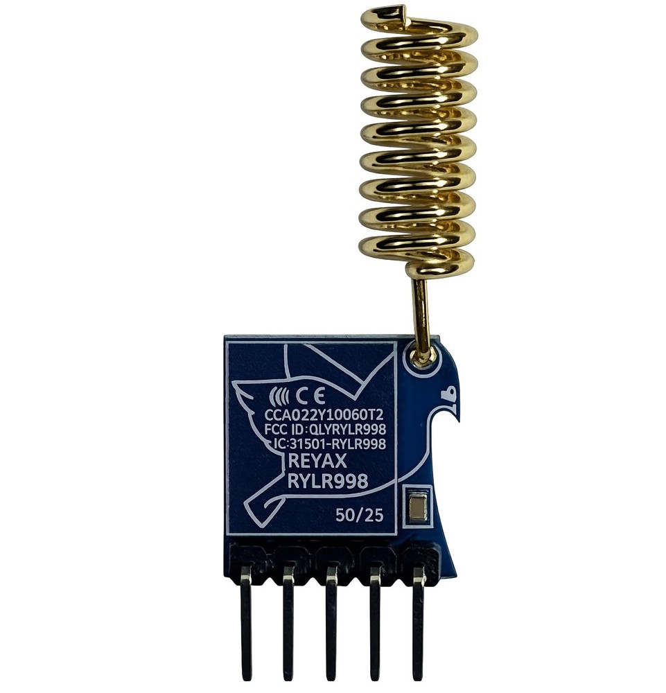 REYAX RYLR998 UART Interface 868/915 MHz Lora Module with 32x14x5.5mm, Blue