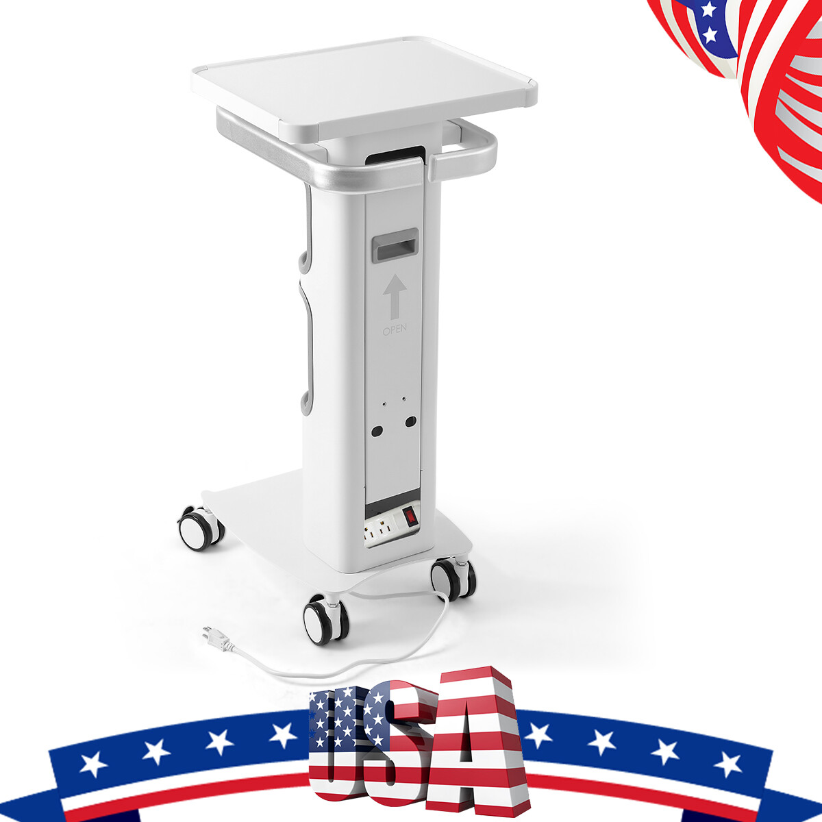 Dental Medical Implant Endo Intraoral Scanner Cart Sturdy Aluminum Alloy Trolley
