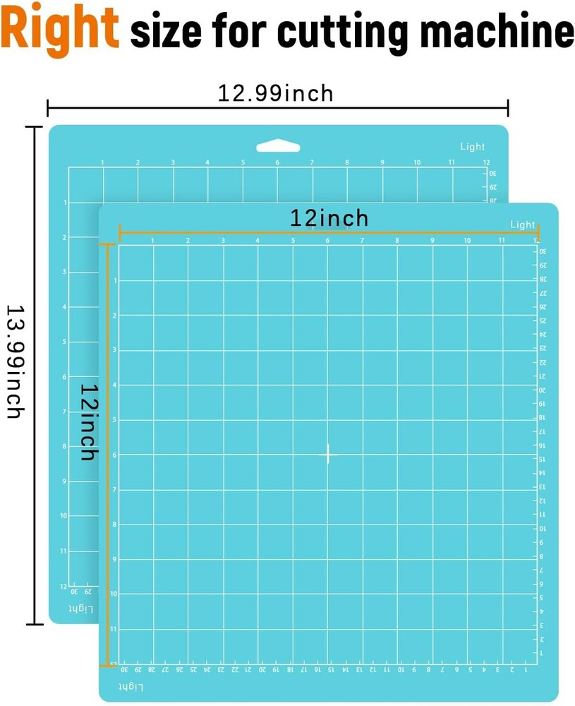 12x12 Cutting Mat 4 Pack Light for Cricut Maker 3/Maker/Explore 3/Air 2/Air/One