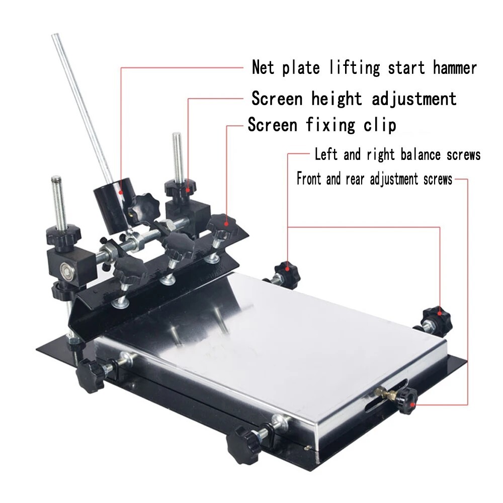 Manual Screen Printing Table Flat Screen Ink Solder Paste Printing Machine，