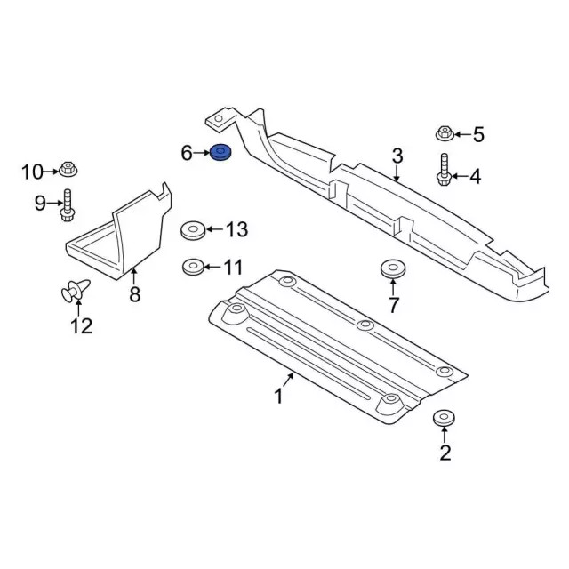 Genuine Ford Side Shield Retainer Nut W709450-S438