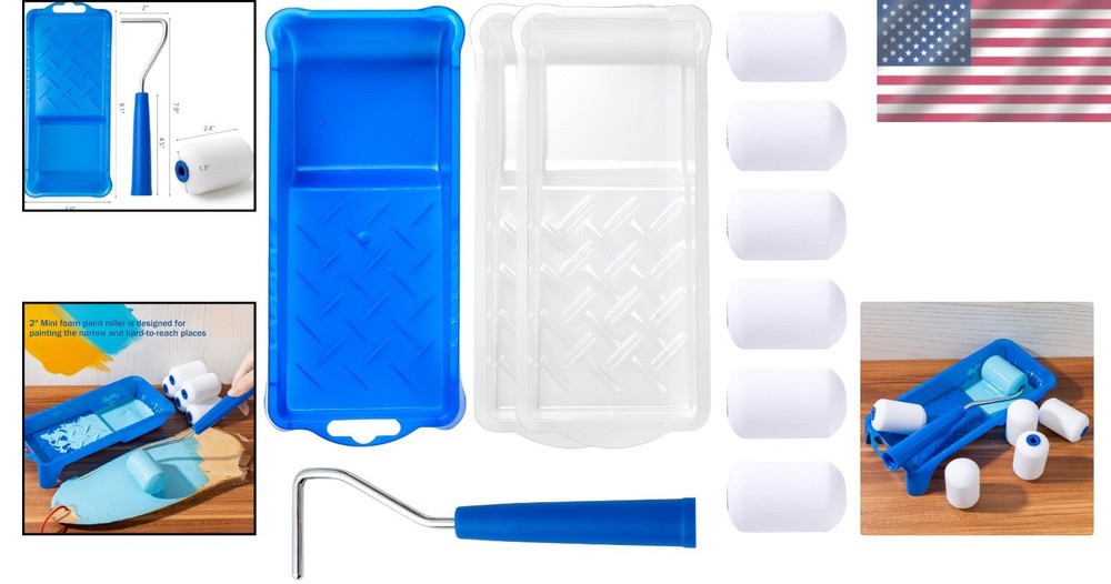 Professional 2-Inch Foam Roller Kit - 10 Pack for Smooth Finish and Precision