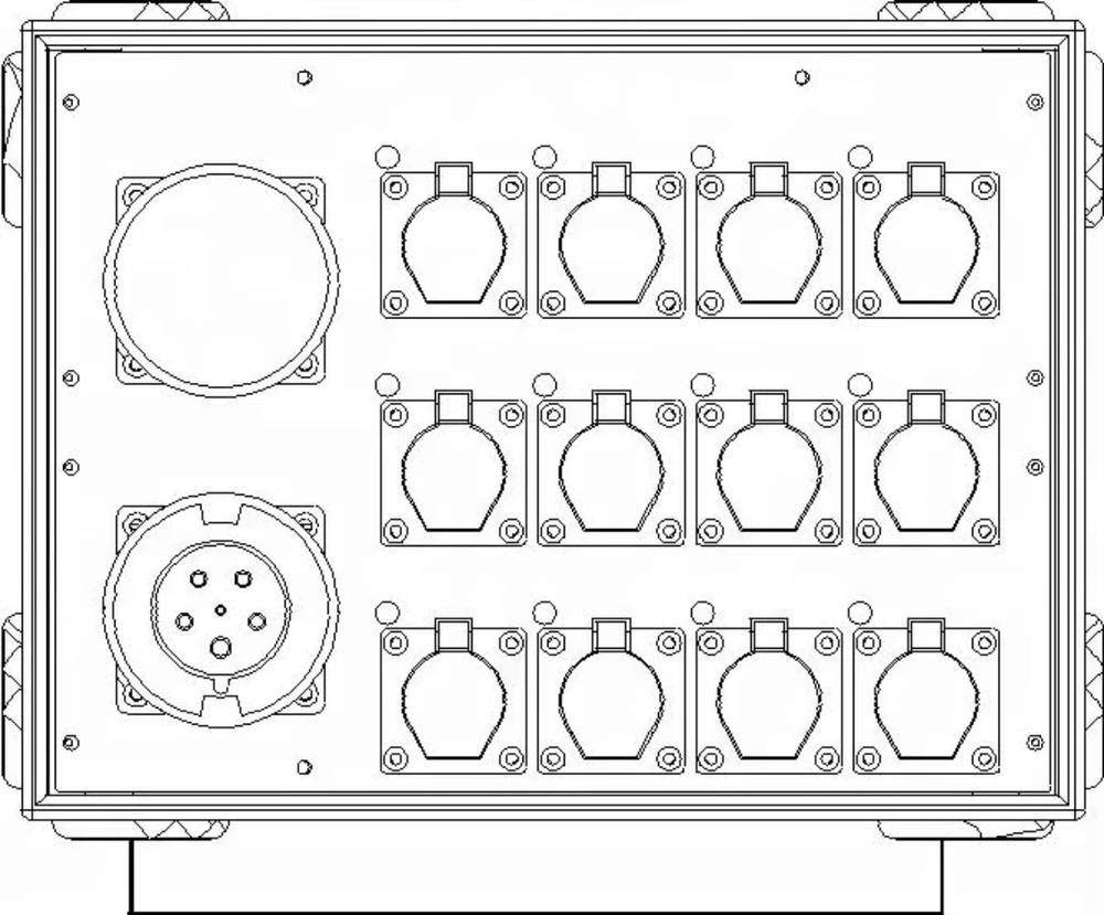 Waterproof 12Ch 63A CEE Power Pack Dimmer for Stage Lighting Distribution​