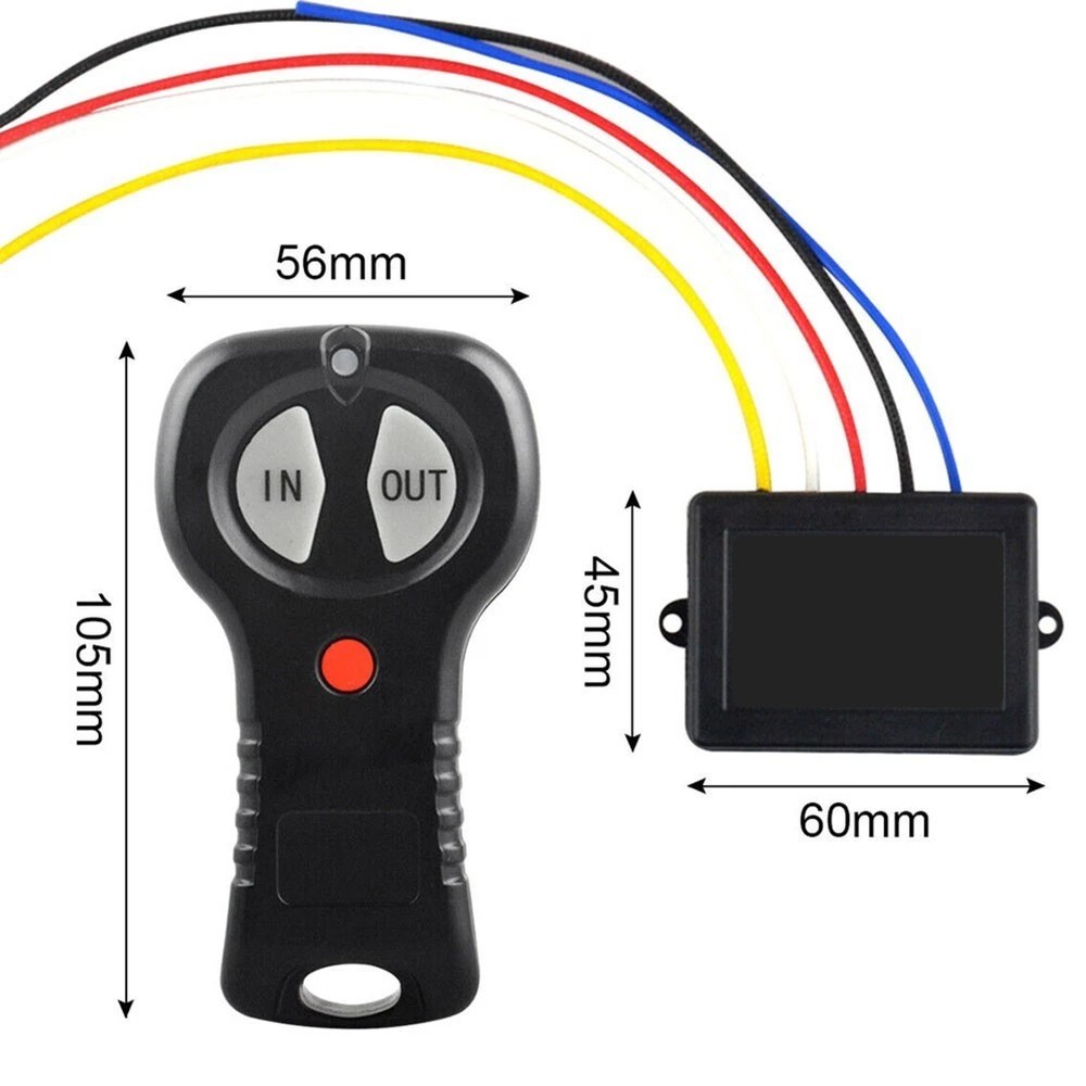 12V Wireless Winch Remote Control Switch Receiver Kit Universal for Truck 1Pair