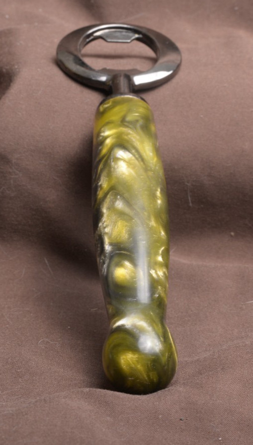 Handmade bottle opener with Resin handle