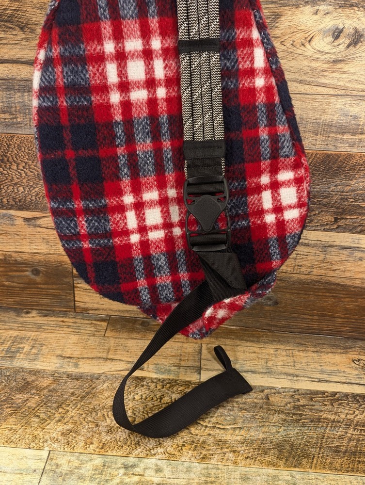 Kavu Rope Sling Plaid Fleece Bag Backpack