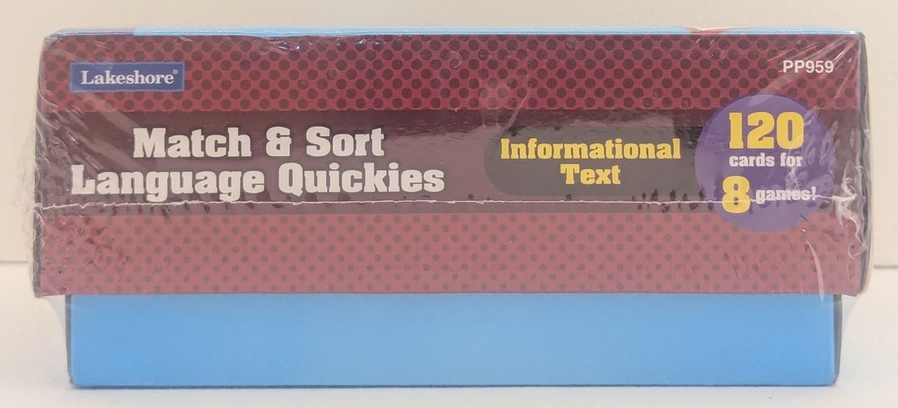 Lakeshore PP959 Match & Sort Language Quickies Informational Text Grades 4-5