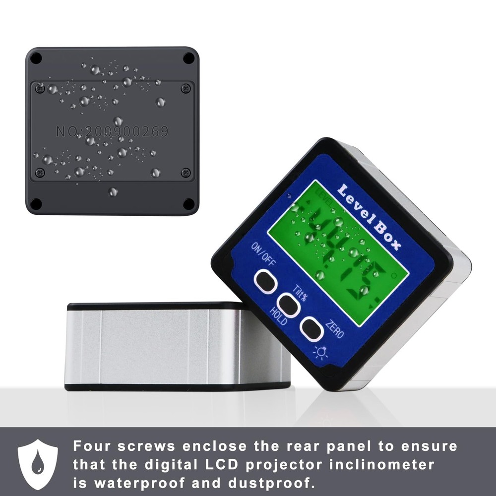 Digital Inclinometer Angle Finder Gauge, IP54 Electronic Blue