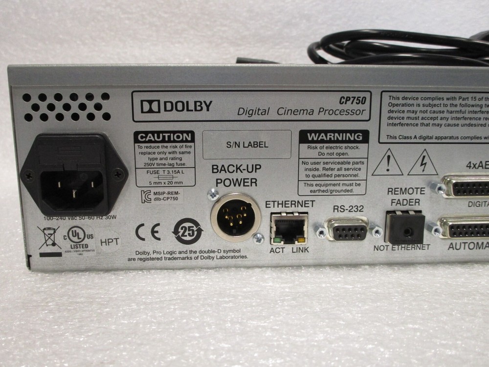 DOLBY CP-750 Digital Cinema Stereo Audio Processor -Read Description- 🚚💨