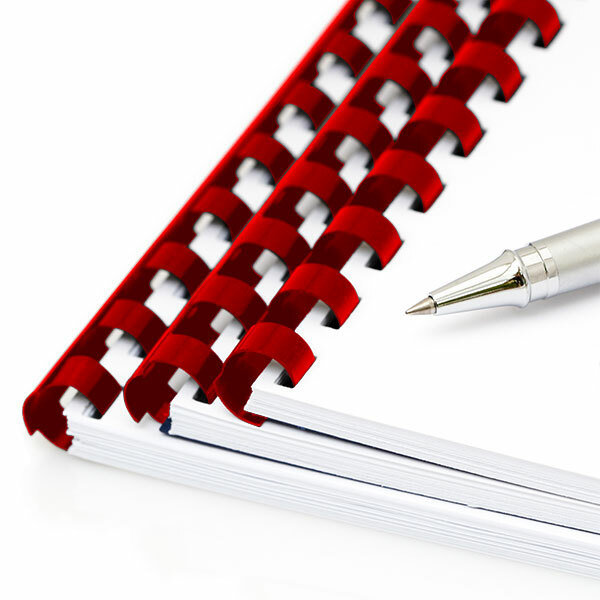 19 Ring Binding Comb Red 7/8" 100pcs