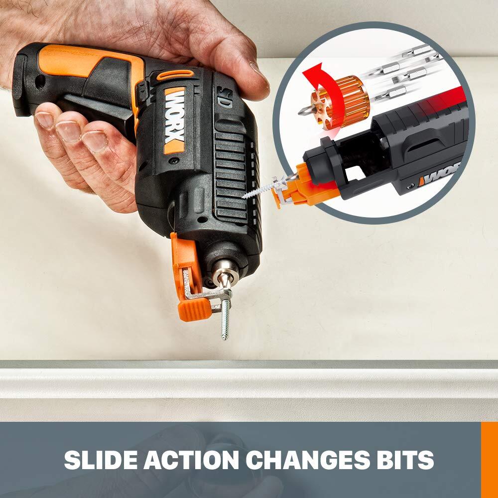WORX Semi Automatic Screwdriver with Quick Draw Bit Change and Screw Holder