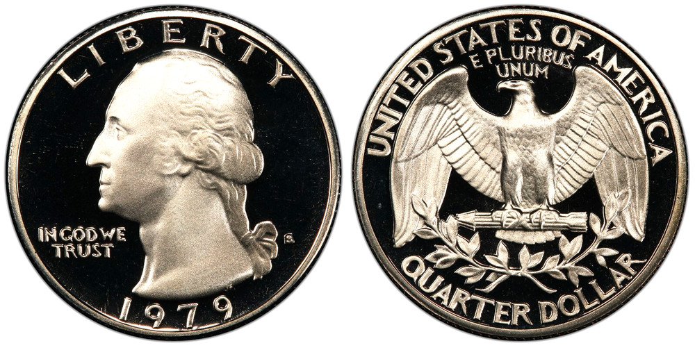 1979 S Washington Quarter TYPE 1 & TYPE 2 PROOF