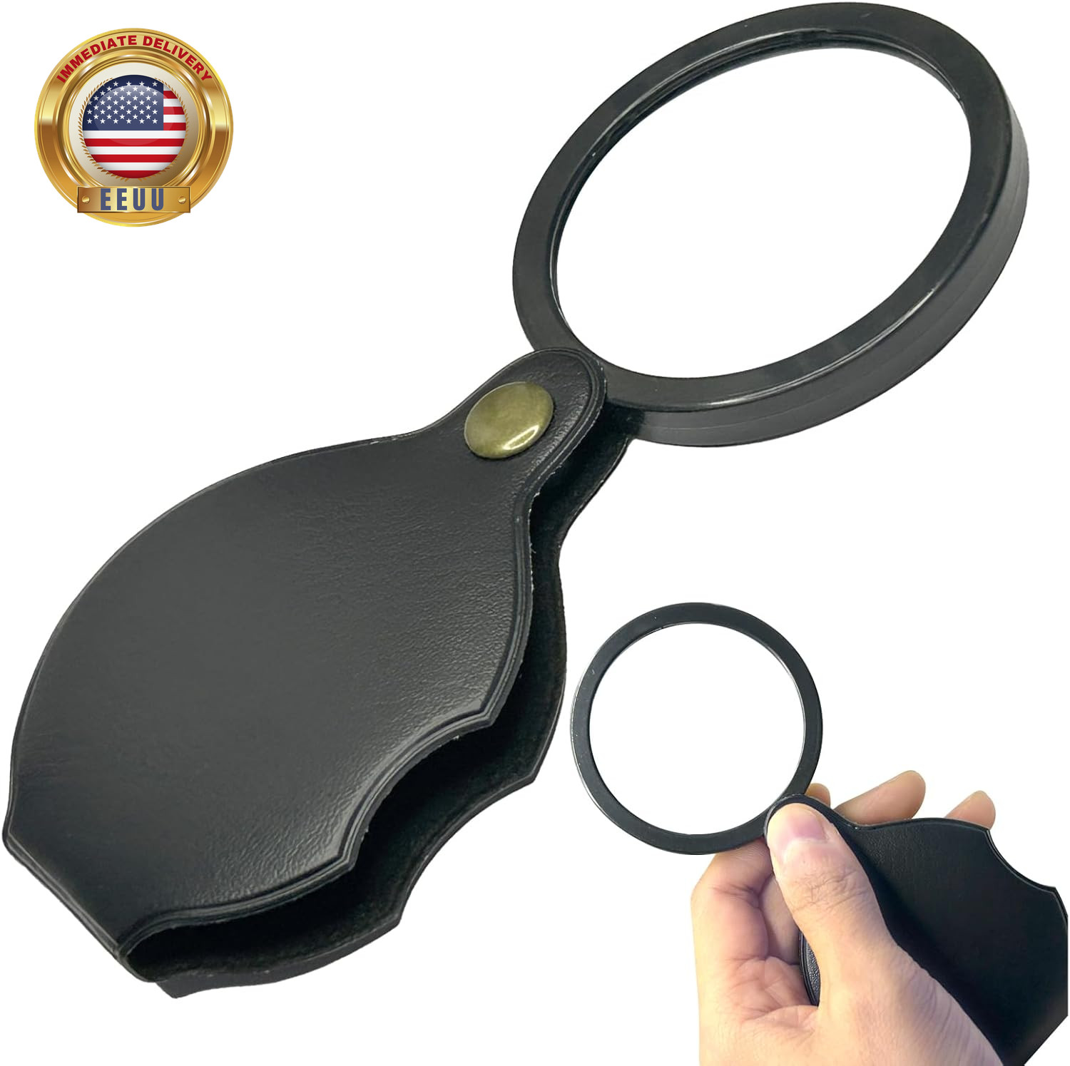 20X Pocket Magnifier, HD Folding Magnifying Glass for Reading, Mini Portable Pag