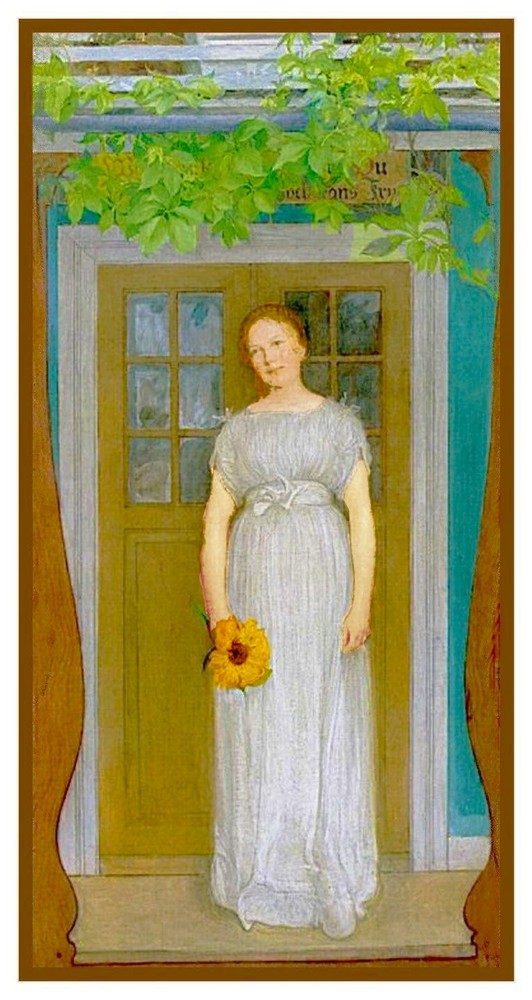 Carl Larsson's Lisbeth Turning 18 Counted Cross Stitch Chart Pattern