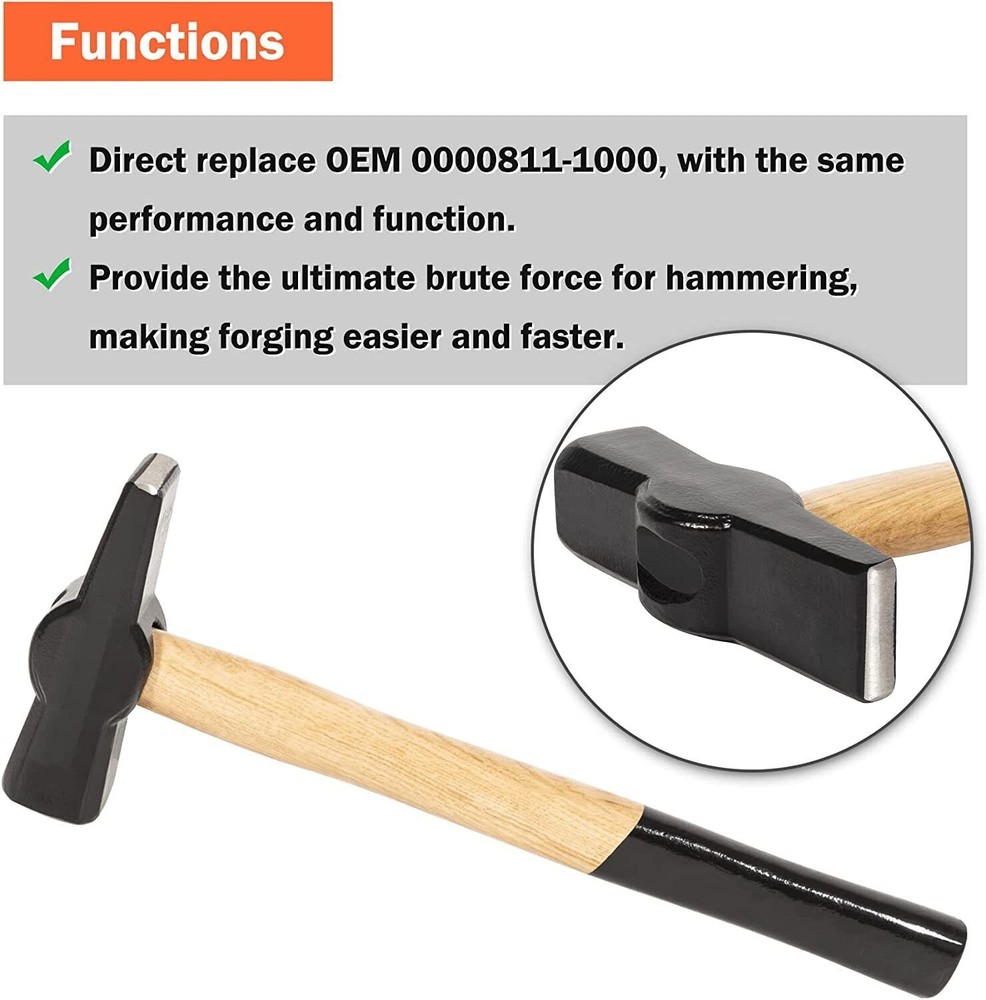 Blacksmiths Beginner Hammer 0000811-1000 Knife Making Metalworking Forge Tool