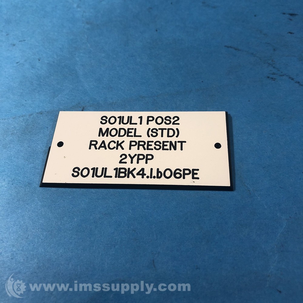 SO1UL1 POS2 2YPP Plastic Legend Plate FNIP