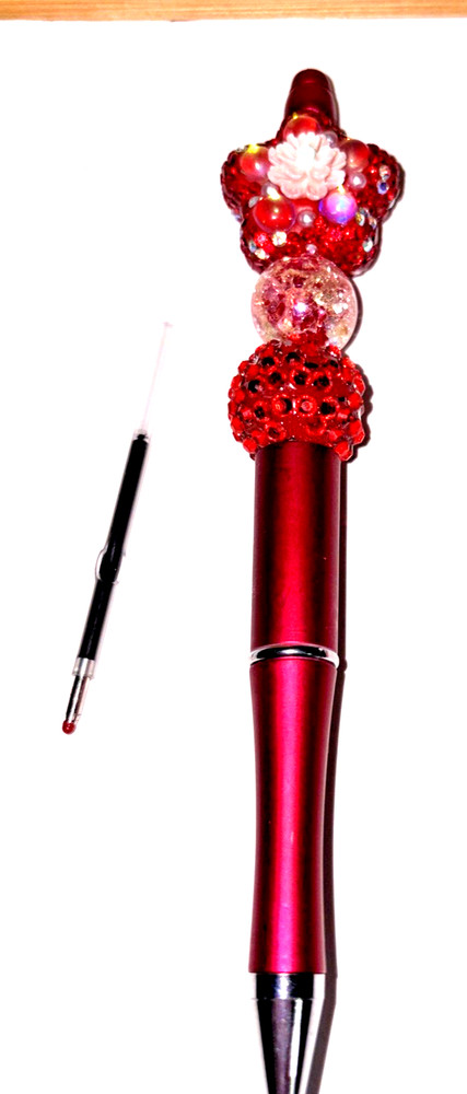 HAND MADE BEAD PEN & KEY CHAIN & Valentines