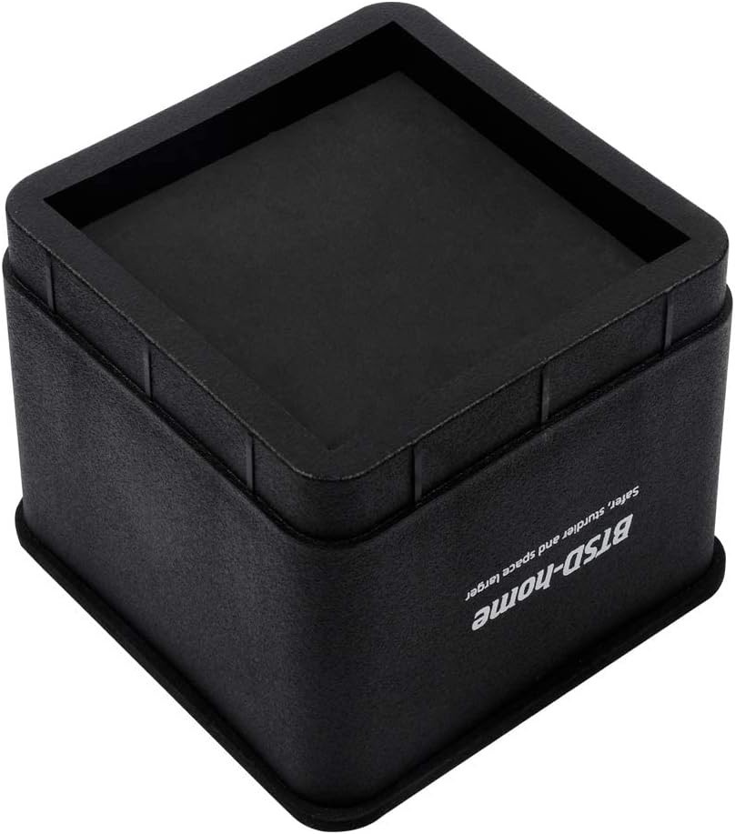 Heavy Duty Adjustable Bed Risers 3 or 6 Inch - Elevate & Store with Confidence